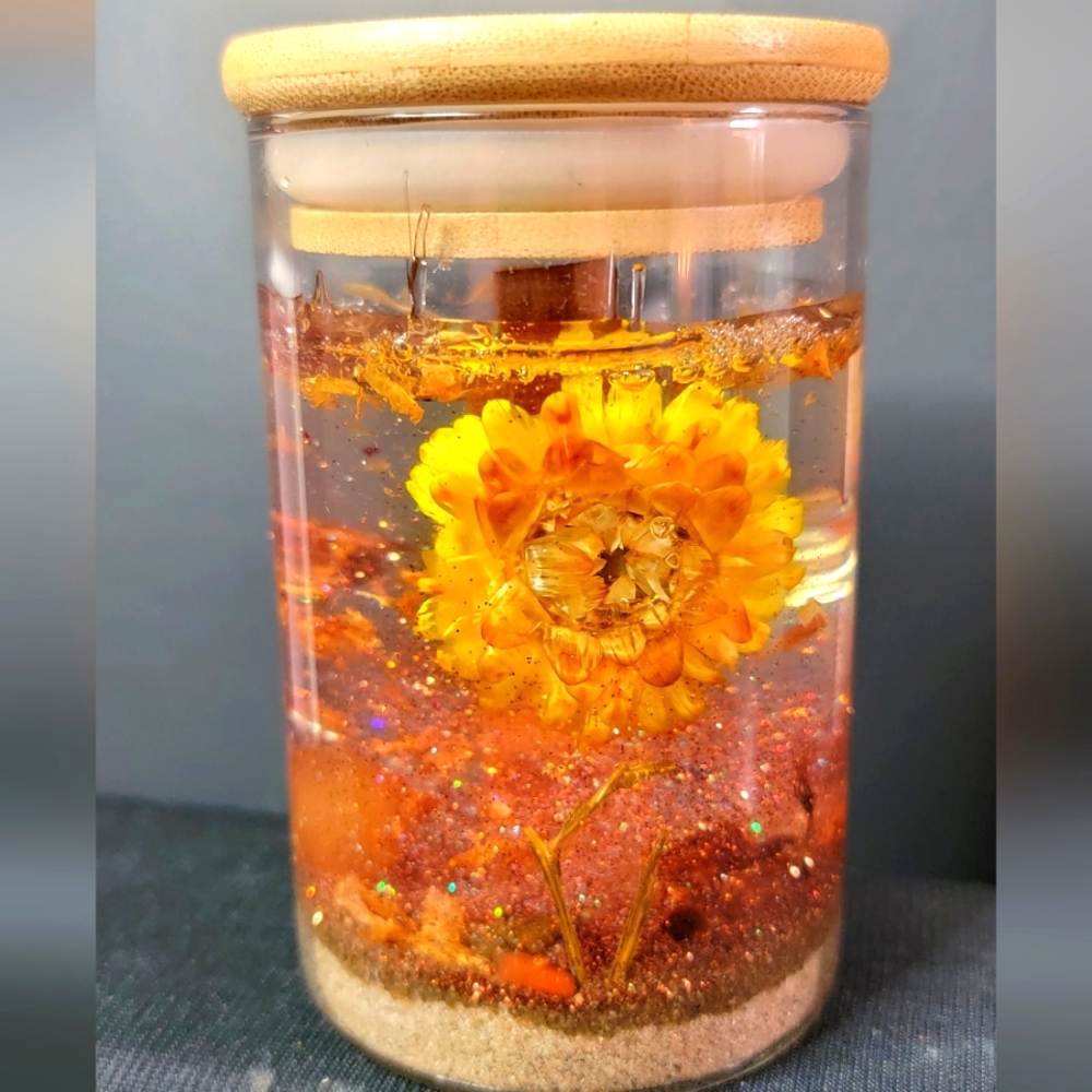 Fall flower candle 8oz